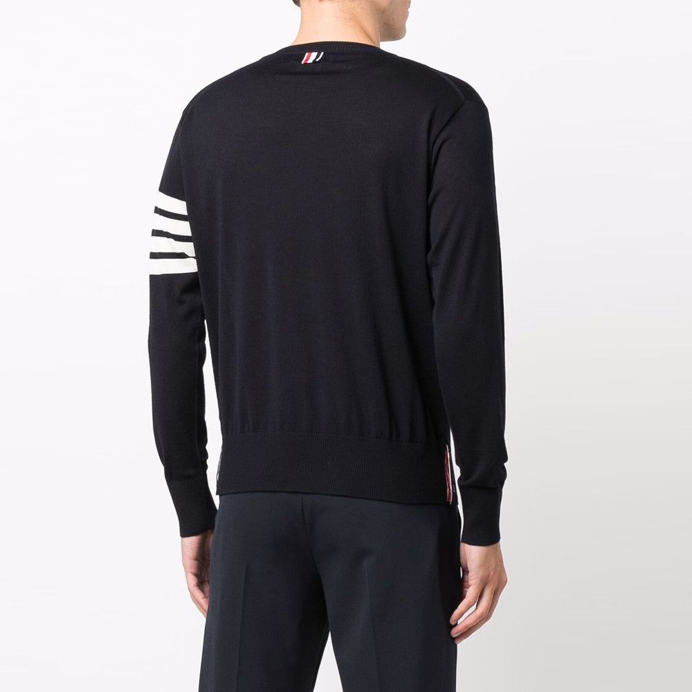 Thom Browne o1s22i1n1224 Crewneck Sweater in Navy Blue Size US S / EU 44-46 / 1 - 3 Thumbnail
