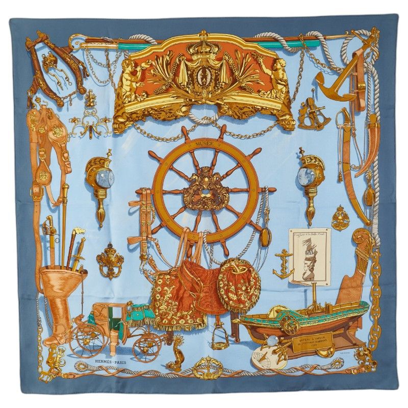 Hermes Hermes Hermes BATEAU A VAPEUR DE JOUFFROY DABBANS 1784 Silk Scarf Others Scarf Size ONE SIZE - 1 Thumbnail