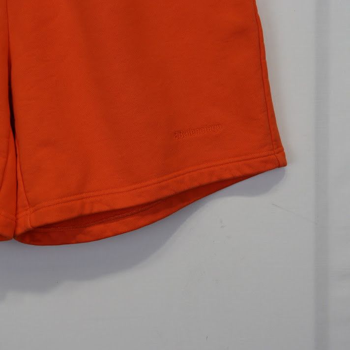 Balenciaga o1rshd1 BB Corp Sweat Short Molleton Bouclette in Orange Size US 32 / EU 48 - 3 Thumbnail