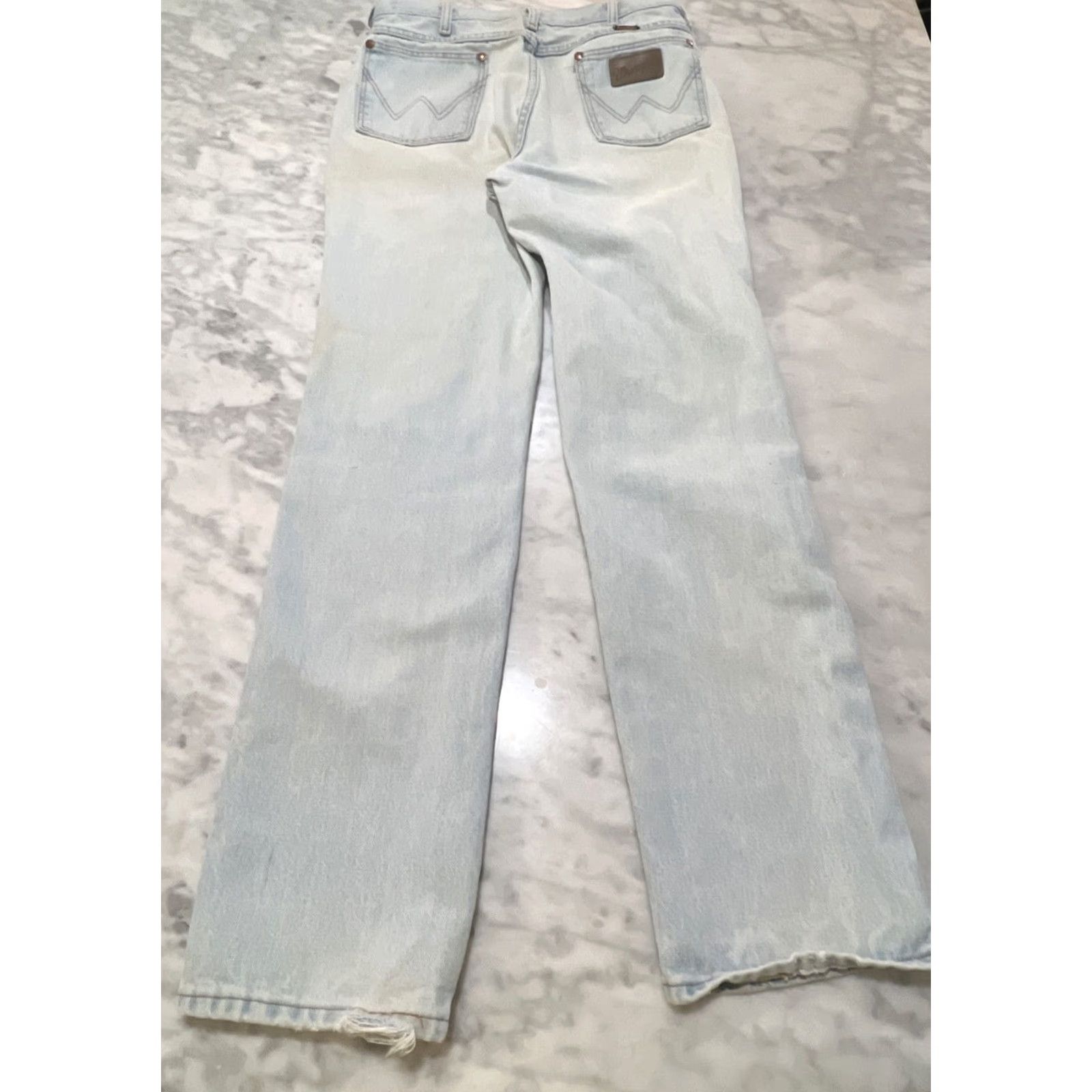 Wrangler VINTAGE Wrangler Jeans Men’s 30x33 Denim Stonewash Stains Made USA Jeans Mens 30 Size US 30 / EU 46 - 7 Thumbnail