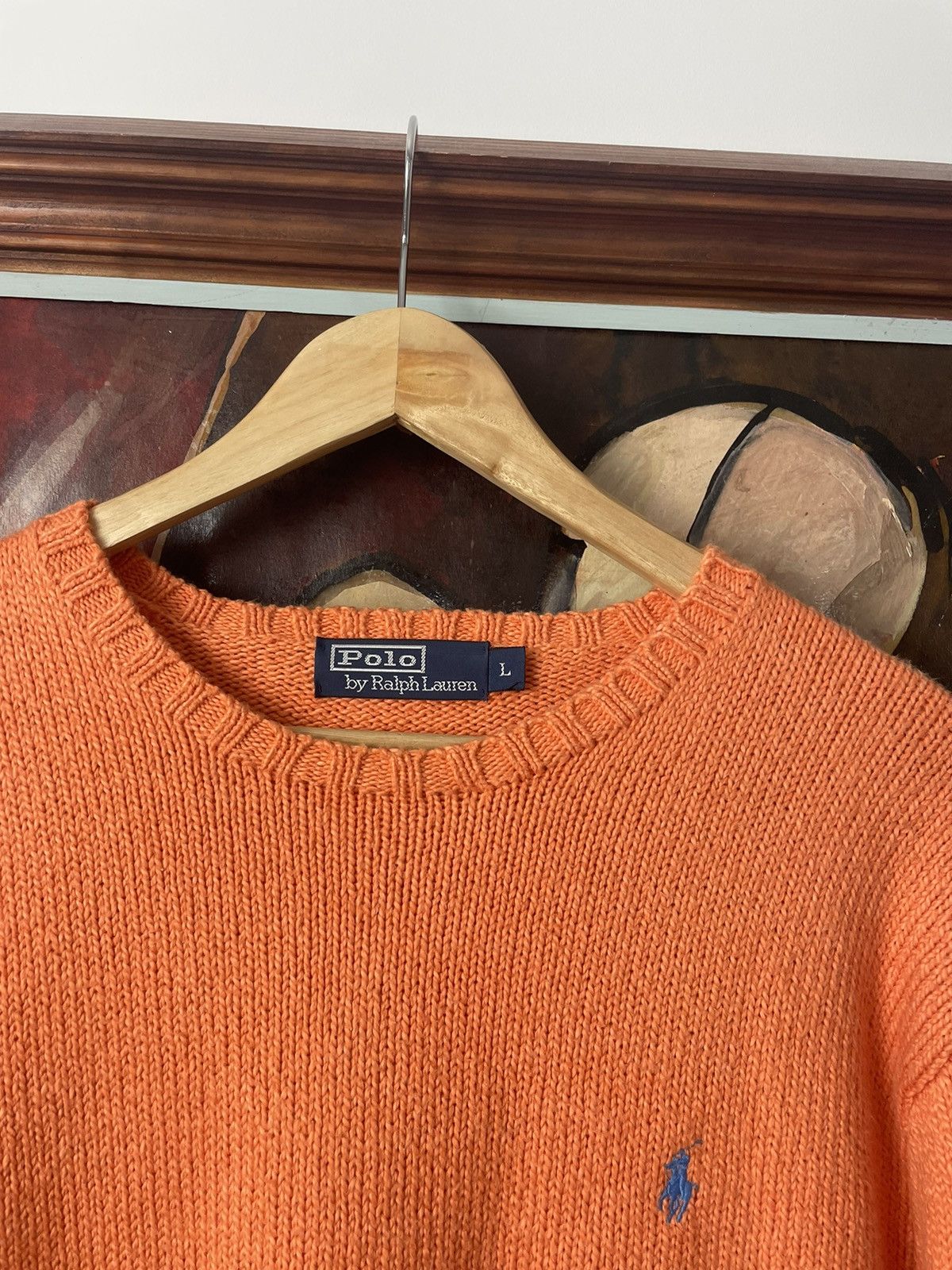Ralph Lauren Polo Ralph Lauren Vintage Sweater Knit Oversize Orange Rare Size US L / EU 52-54 / 3 - 3 Thumbnail