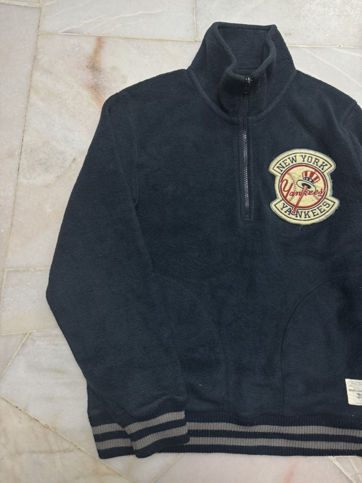 New York Yankees 💥90s STYLE💥VINTAGE 2007s MLB X UNIQLO HALFZIPPER SWEATER Size US L / EU 52-54 / 3 - 5 Thumbnail