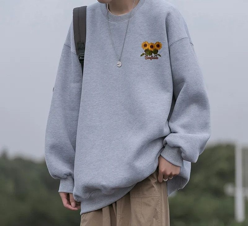 Flowers Graphic Oversized Pullovers