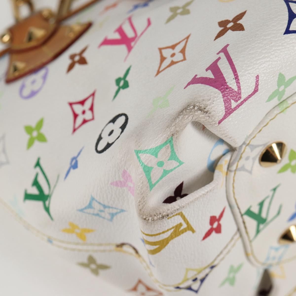 Louis Vuitton LOUIS VUITTON Monogram Multicolor Annie MM Tote Bag White Size ONE SIZE - 10 Thumbnail