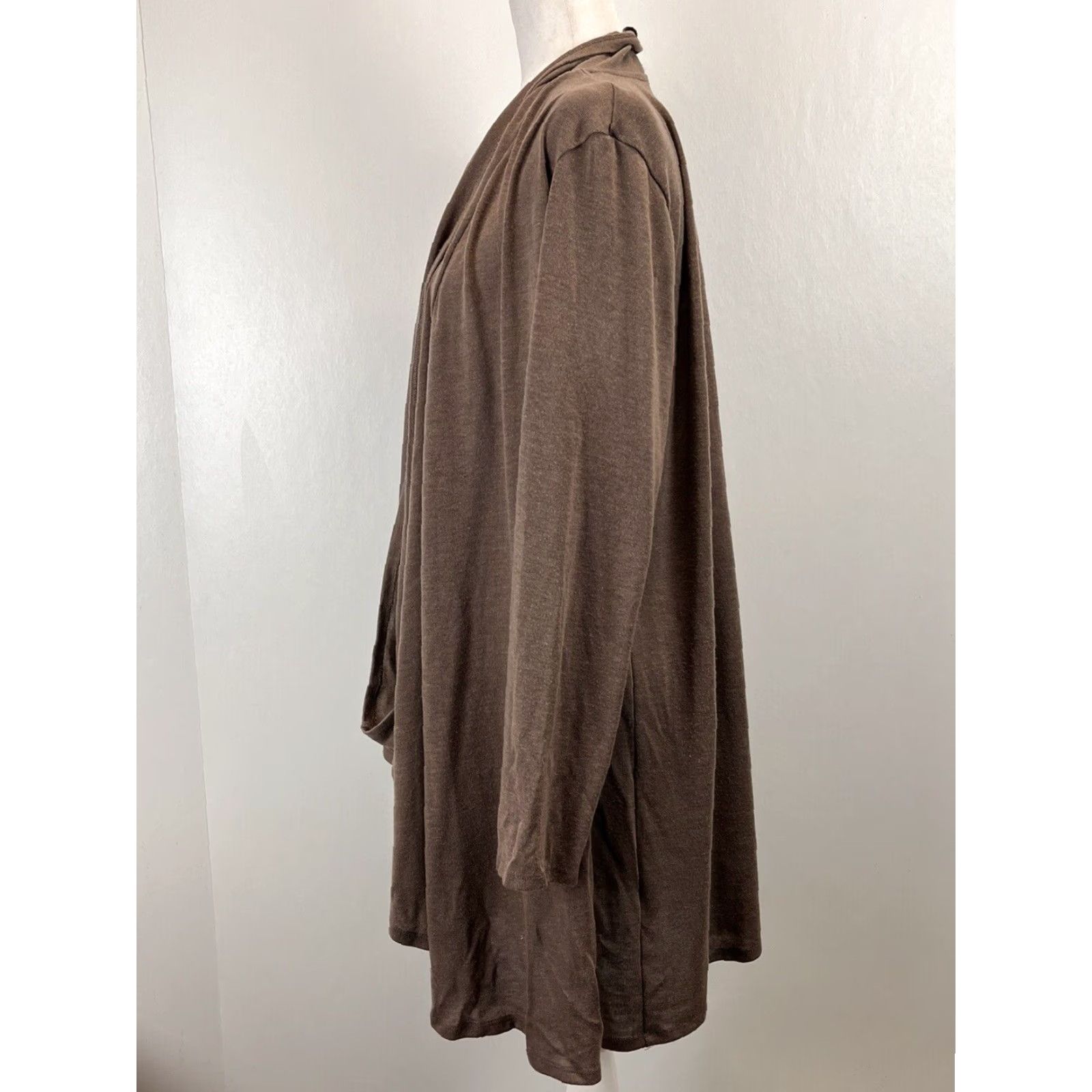 Vintage Chico’s Sweater Womens Sz 3 US Xlarge Brown Capsule Oversized Lightweight Draped Size XL / US 12-14 / IT 48-50 - 2 Thumbnail