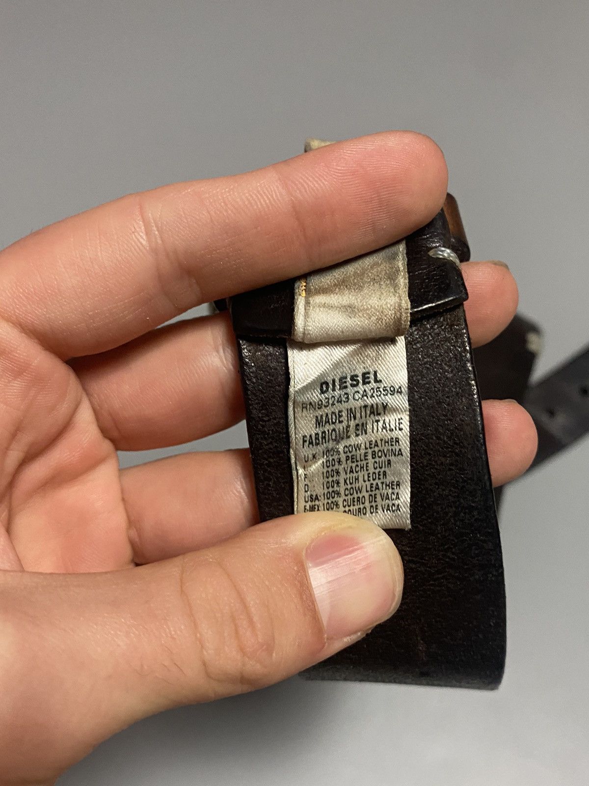 Diesel Diesel RARE avant-garde vintage leather belt designer Size 38 - 11 Thumbnail