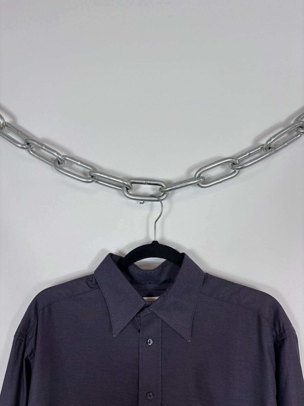 Eton Eton Elastar Vintage Men’s Navy Grey Button Up Shirt Size US XL / EU 56 / 4 - 3 Thumbnail