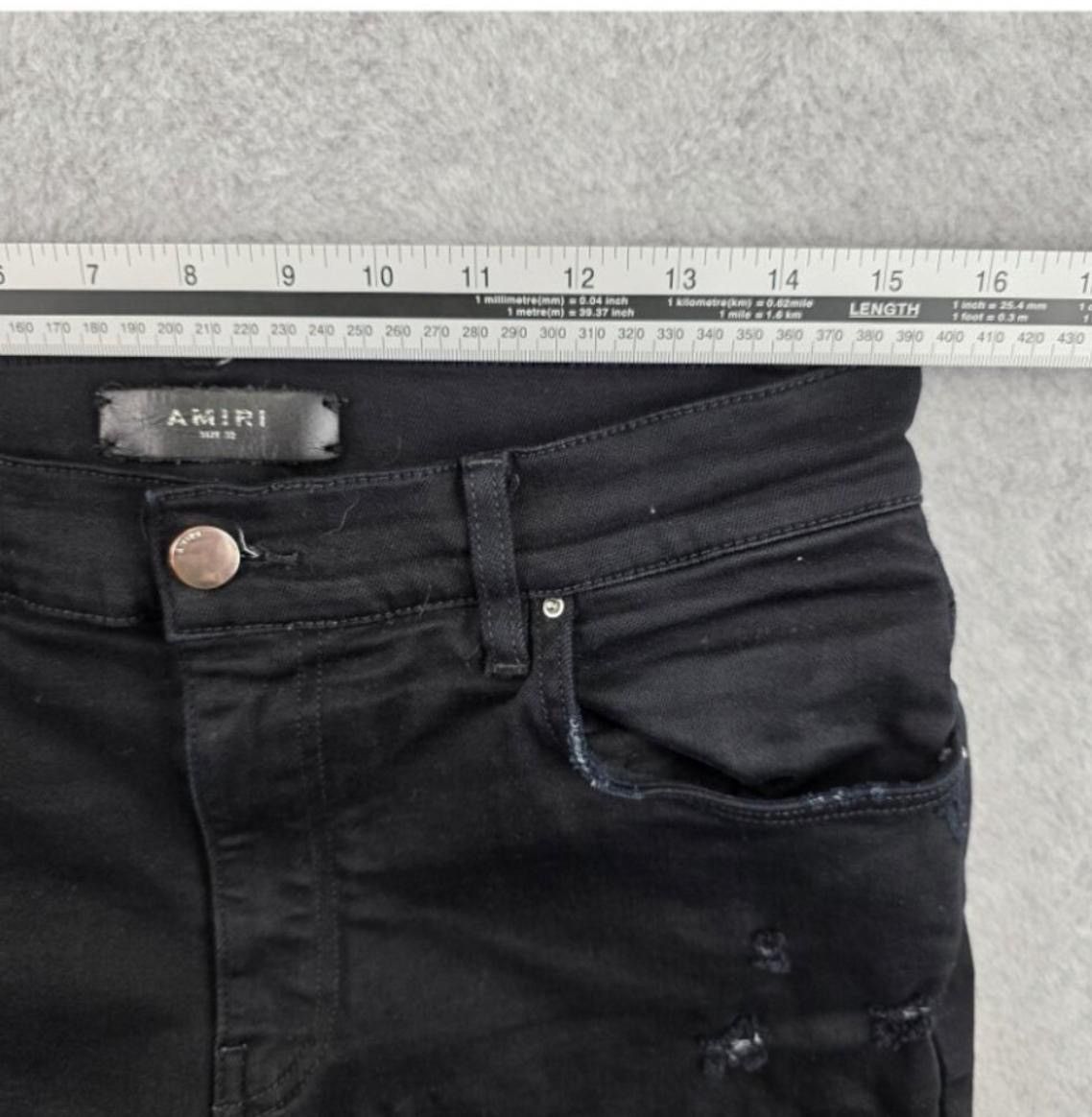 Amiri Authentic AMIRI Black Slim Stretch Jeans RiRi Zip Size 32 Size US 32 / EU 48 - 7 Thumbnail