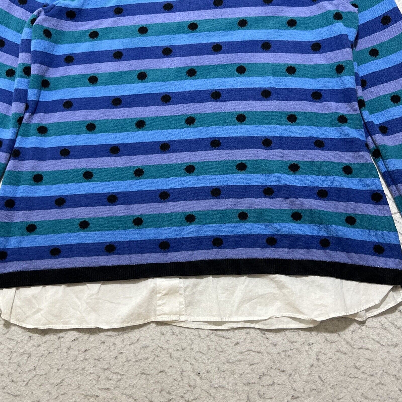 Other Talbots Crewneck Sweater Polka Dot Purple Blue Pattern Size L / US 10 / IT 46 - 5 Thumbnail