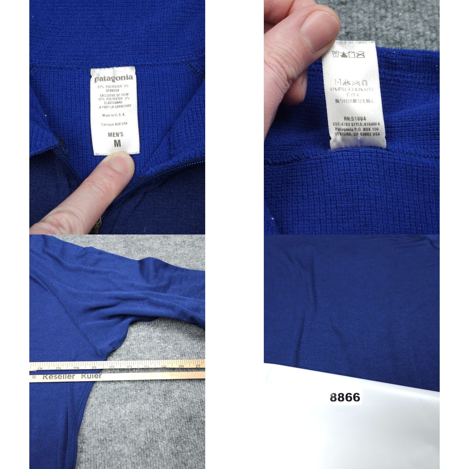 Patagonia Patagonia R1 Fleece Pullover Mens Medium Blue Quarter Zip Polartec Waffle USA Size US M / EU 48-50 / 2 - 8 Thumbnail