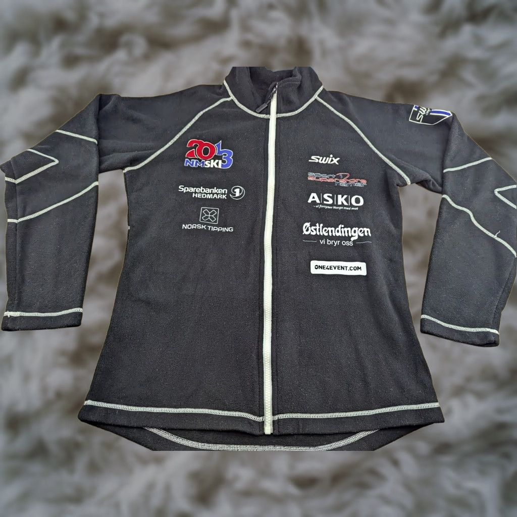 Vintage Swix Ski Jacket Mens Size M Fleece Black Full Zip Cross Country Sport Size US M / EU 48-50 / 2 - 1 Thumbnail
