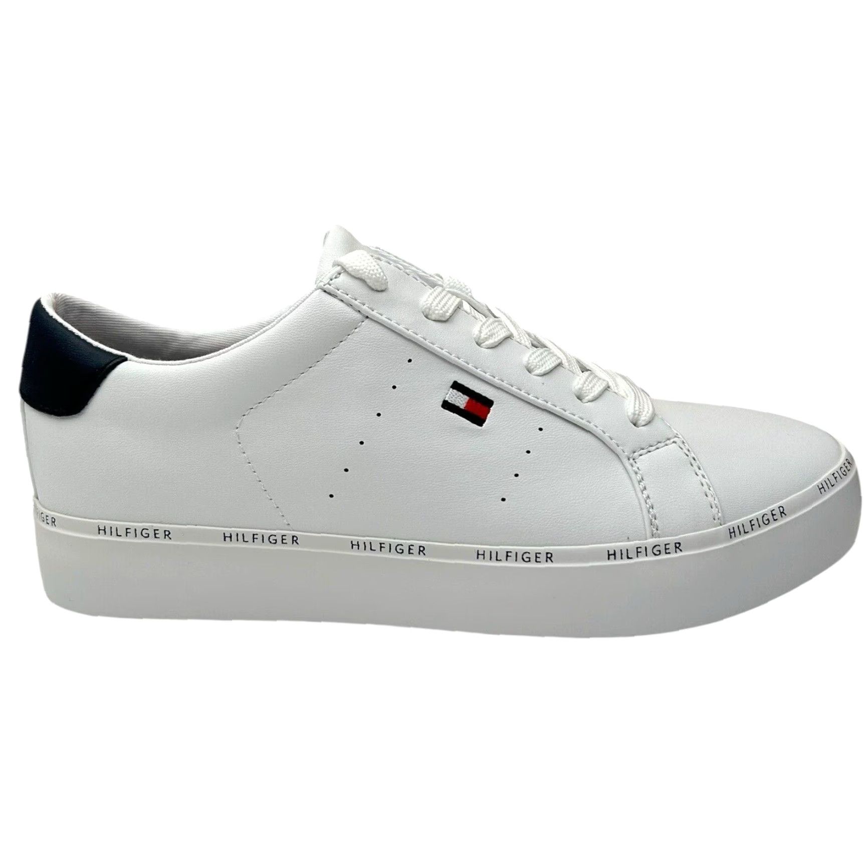 Tommy Hilfiger Tommy Hilfiger Women's Henissly Sneaker Size 8 White Lace Up Casual Stylish Shoe Size US 8 / IT 38 - 2 Thumbnail