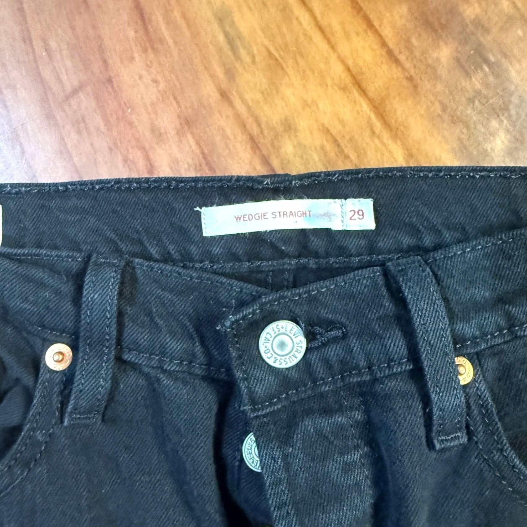 Levi's VINTAGE Levi's Wedgie Straight Jeans Women's 29 x 26.5 Denim Button Fly Cotton LL25 Size 29" - 4 Thumbnail