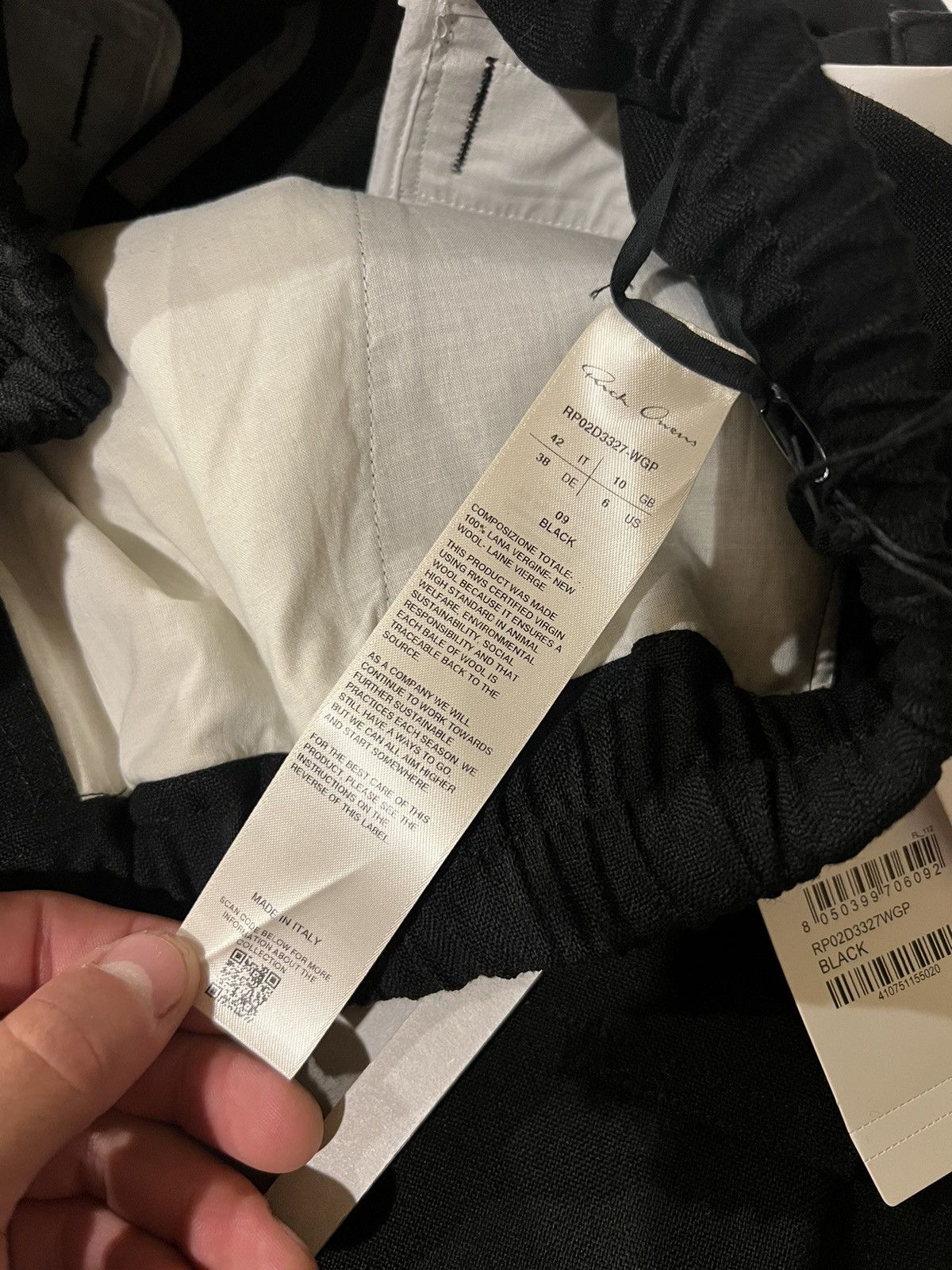 Rick Owens Porterville Wool Wide Leg Cargo Pants Size 28" / US 6 / IT 42 - 5 Thumbnail