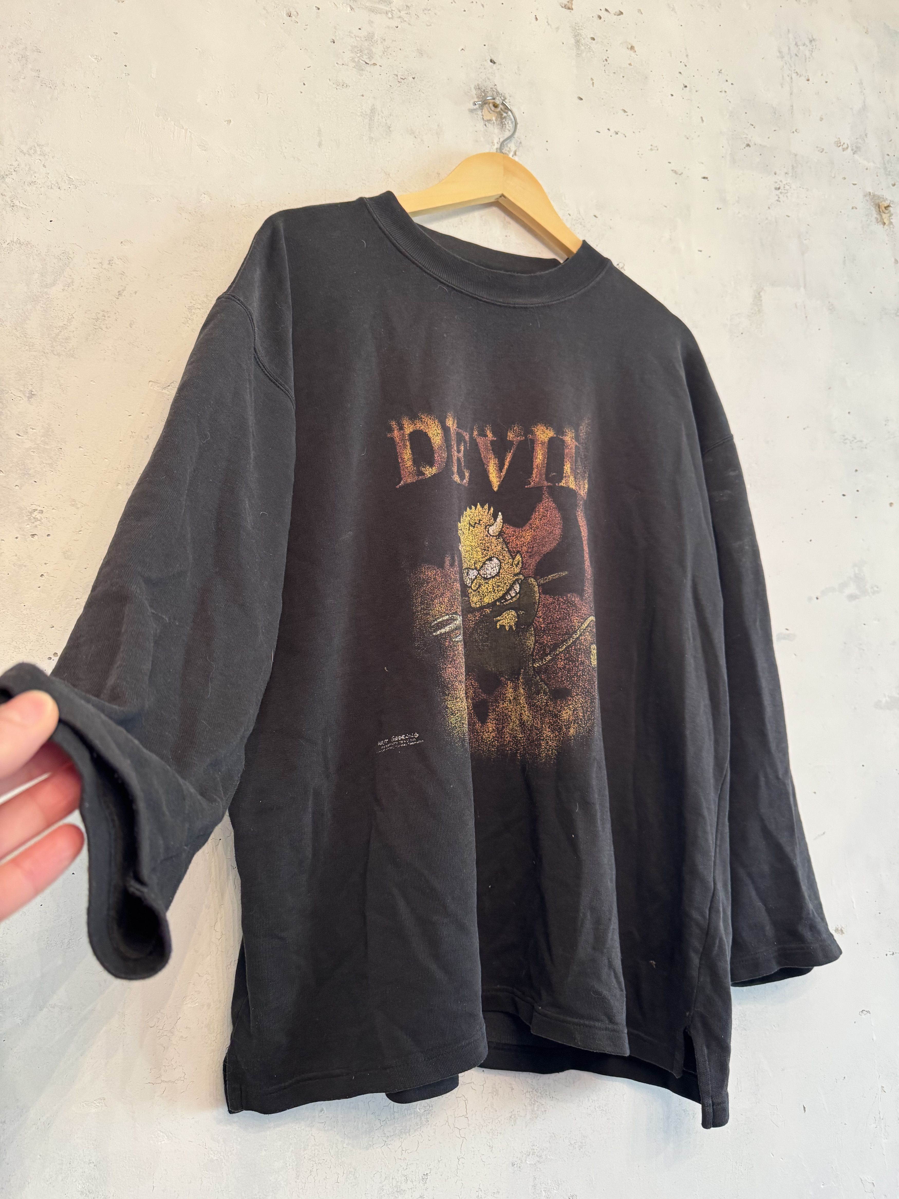 Cartoon Network Vintage 1999 The Simpsons Devil Bart Cartoon Sweatshirt Size US XL / EU 56 / 4 - 3 Thumbnail