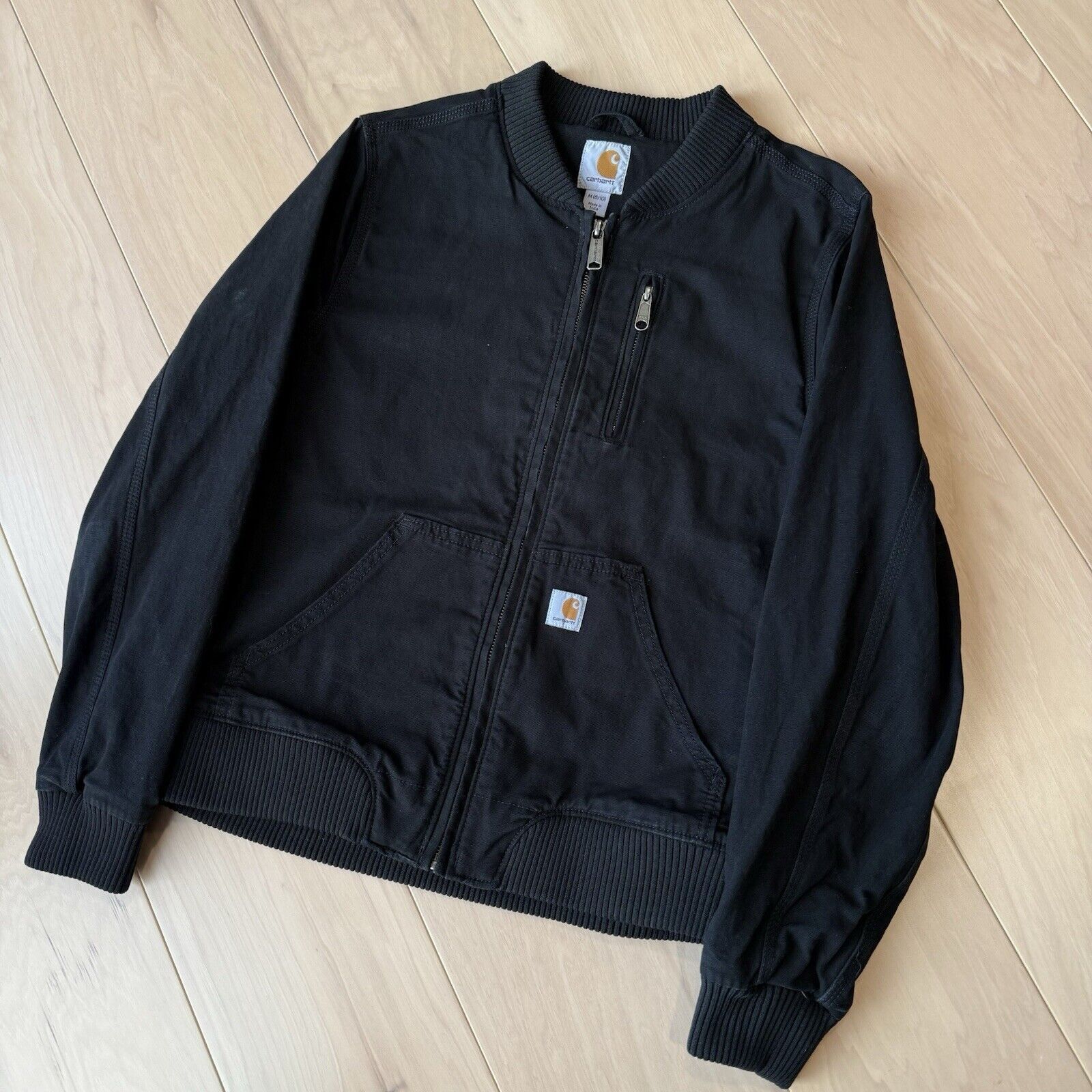 Carhartt Carhartt Bomber Jacket Women's Medium Black Full Zip Size M / US 6-8 / IT 42-44 - 10 Thumbnail