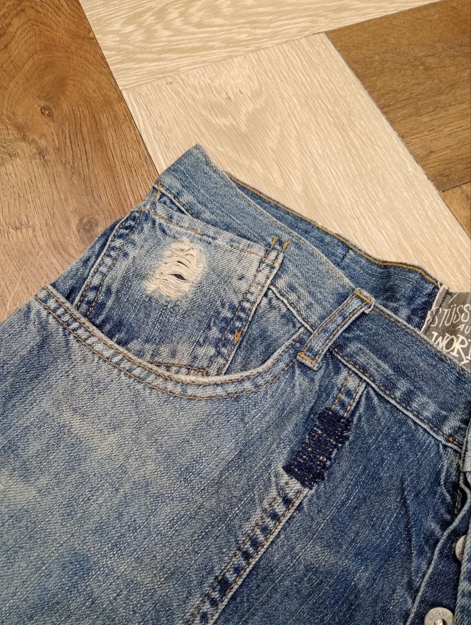 Stussy STUSSY WORKGEAR DISTRESSED JEANS - SIZE 32 Size US 32 / EU 48 - 6 Thumbnail