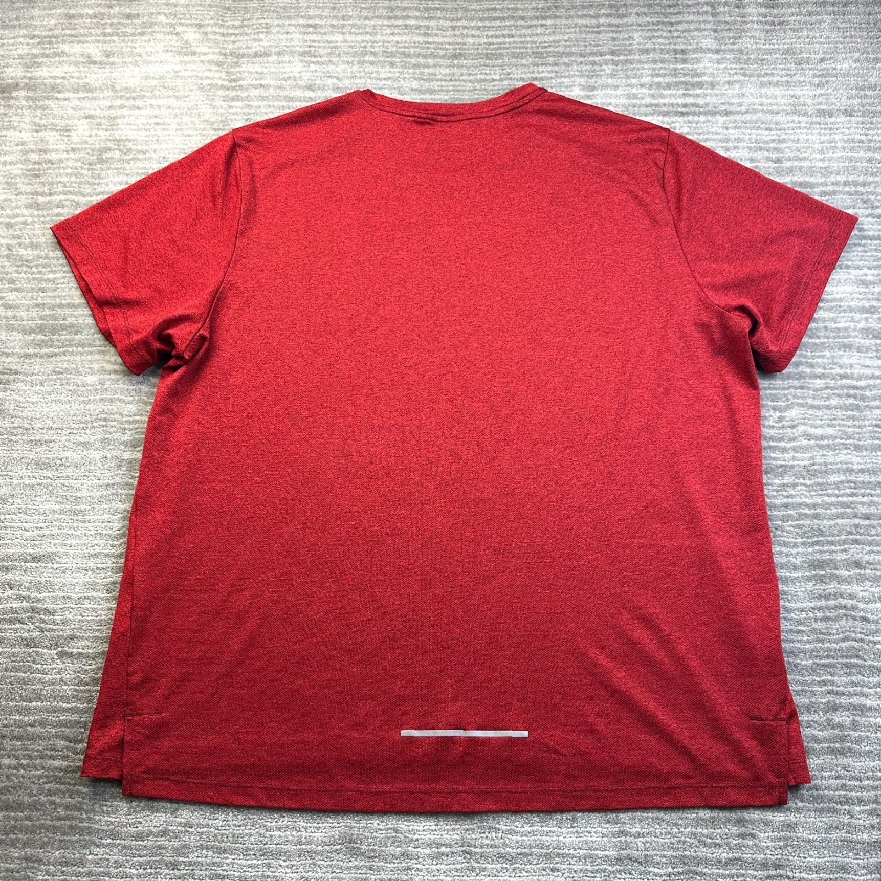 Nike Nike Miler Shirt Mens 2XL Red Dri-Fit Running Marathon Gym Jacquard Crew Neck Short Sleeve | Nike Dri-Fit | Logos & Sports Size US XXL / EU 58 / 5 - 2 Thumbnail