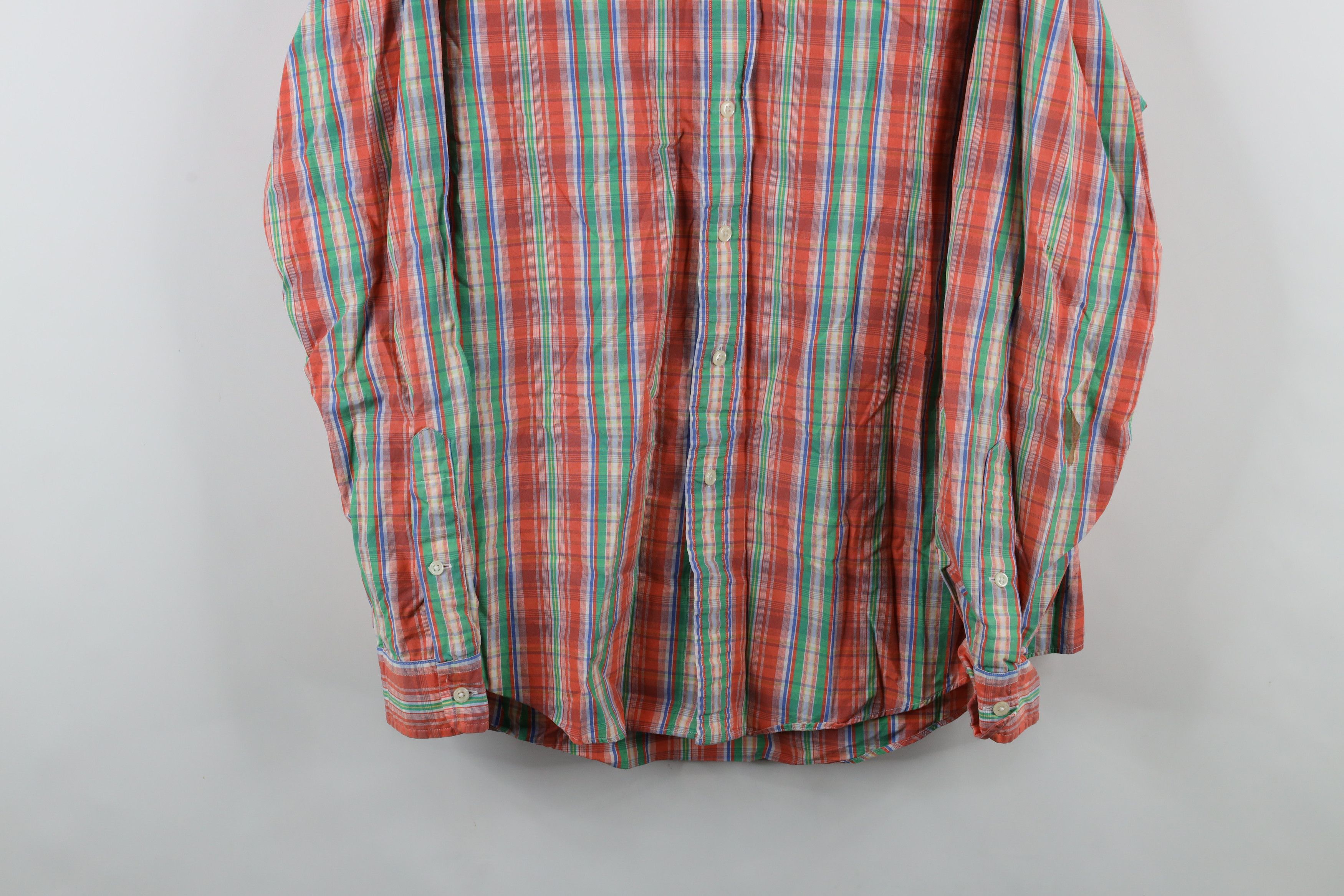 Ralph Lauren × Vintage Vintage Ralph Lauren Faded Collared Button Down Shirt Plaid Size US XL / EU 56 / 4 - 3 Thumbnail
