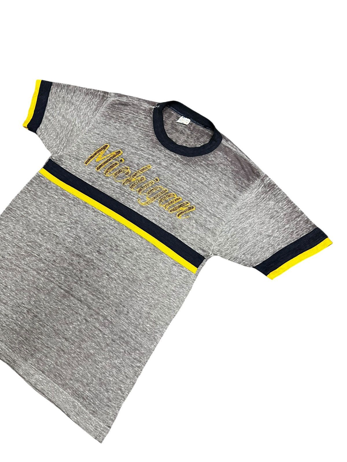 Champion Vintage 70s Champion Michigan Distressed Tee Size US M / EU 48-50 / 2 - 2 Thumbnail