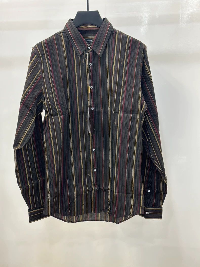 Gucci Gucci Bamboo joint pattern men's long-sleeved shirt 2501-Ne Size US XS / EU 42 / 0 - 1 Thumbnail