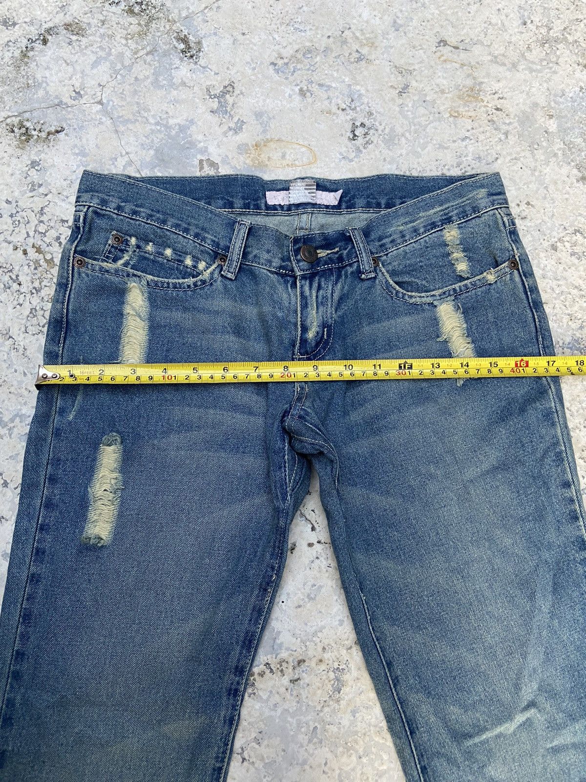 20471120 × If Six Was Nine × Japanese Brand Y2K fancy collection flare disetressed denim pants Size 30" / US 8 / IT 44 - 14 Thumbnail