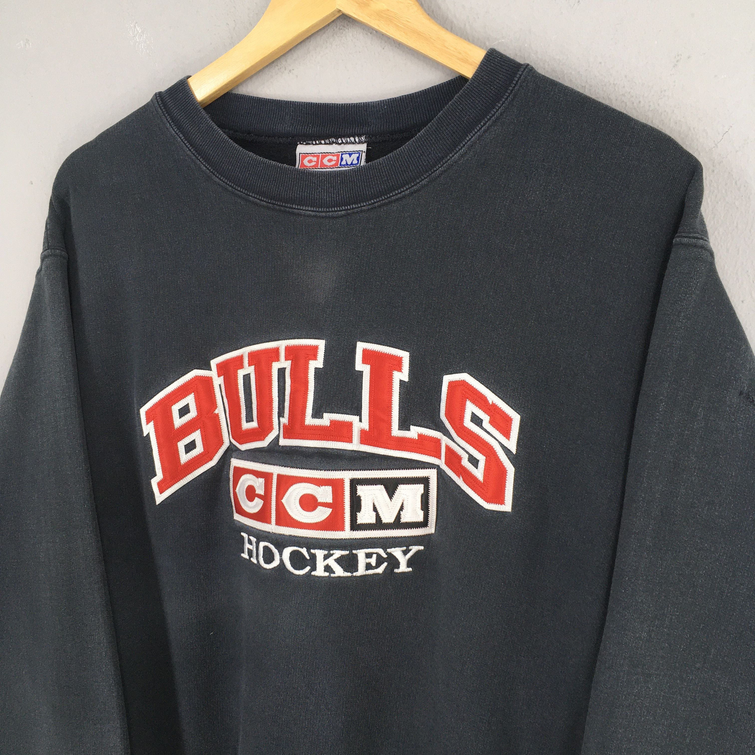 Ccm × NHL × Vintage Vintage Belleville Bulls Hockey Black Sweatshirt Medium Size US M / EU 48-50 / 2 - 3 Thumbnail