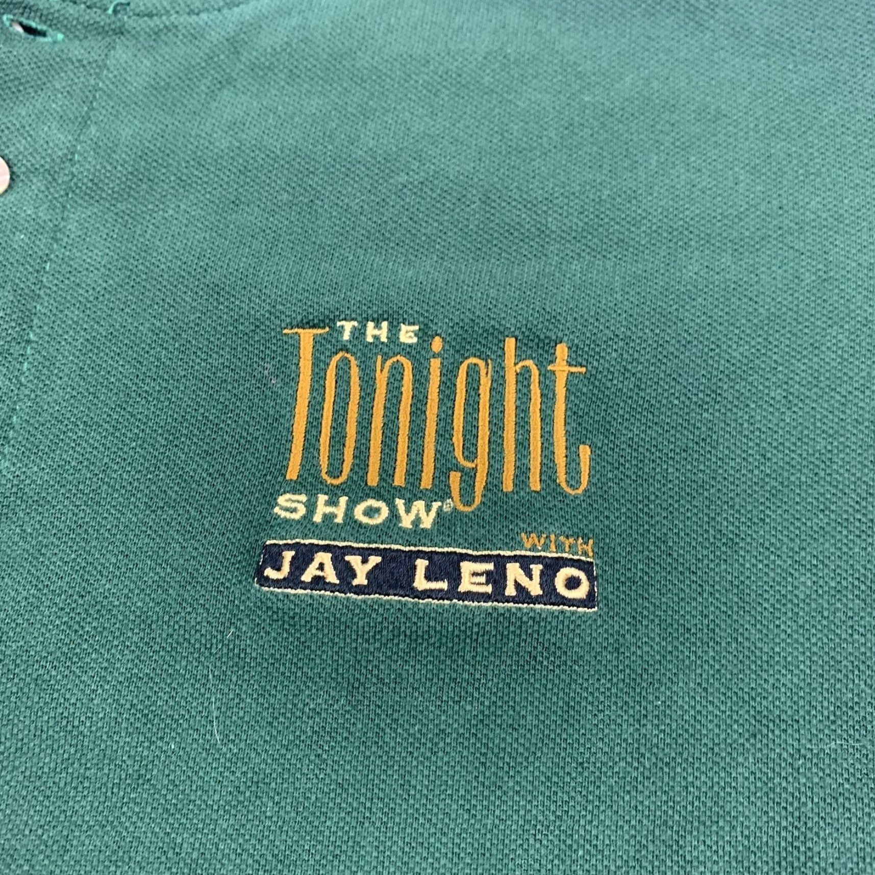 Vintage VINTAGE Tonight Show With Jay Leno Shirt Adult Small Green Henley Neck 90s TV Size US S / EU 44-46 / 1 - 3 Thumbnail