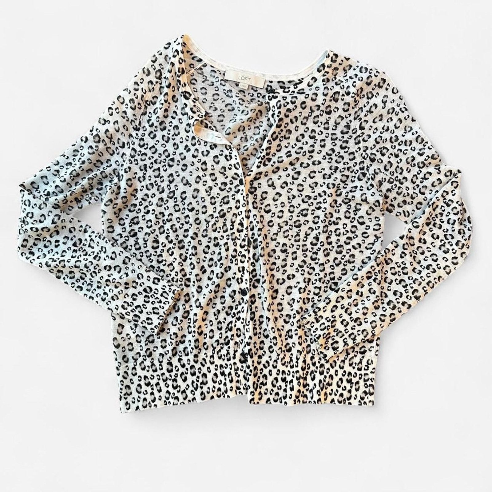 Ann Taylor Leopard long sleeve cardigan medium Size L / US 10 / IT 46 - 5 Thumbnail