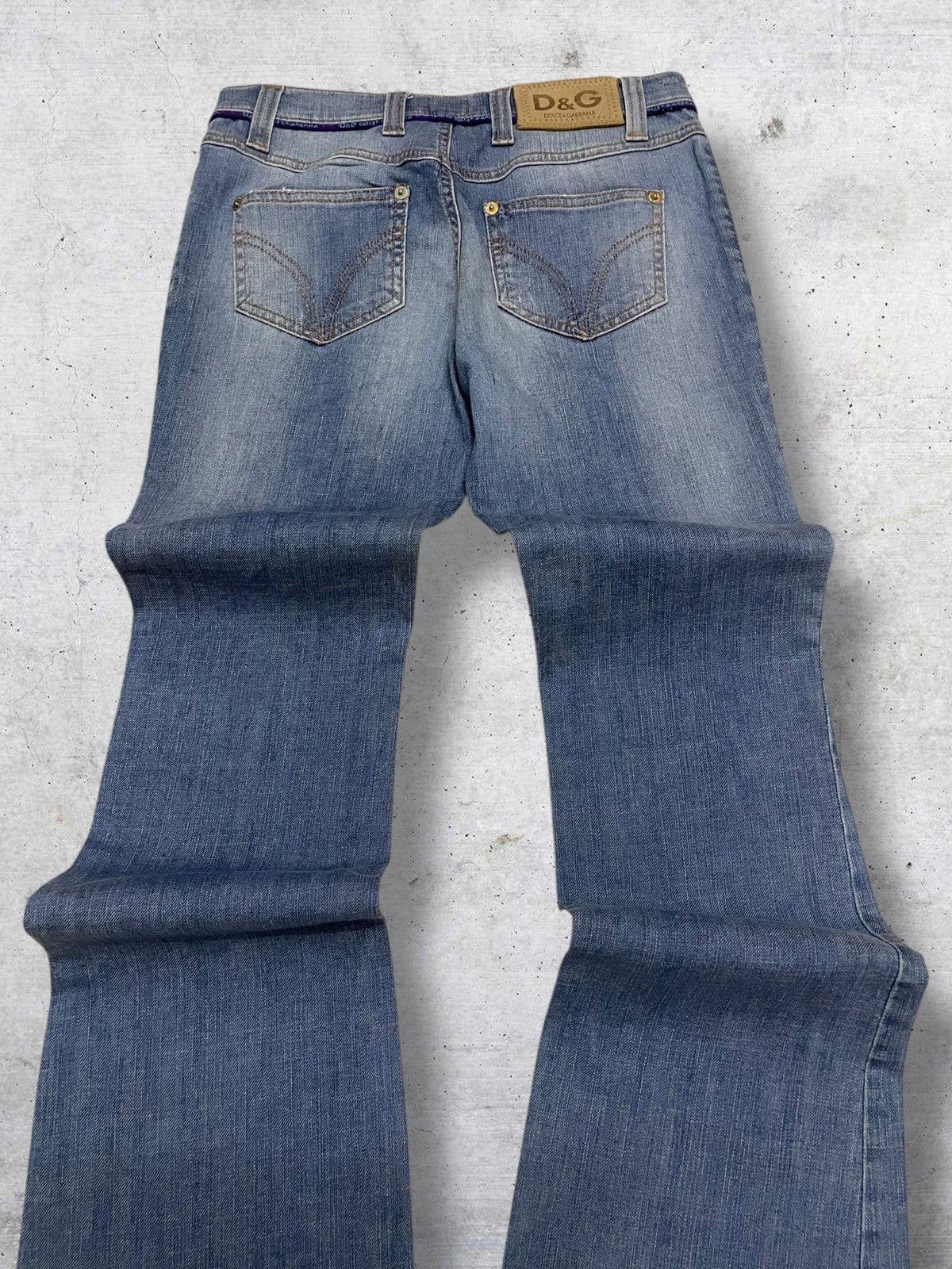 Dolce & Gabbana VINTAGE DOLCE & GABBANA DESIGNER 90S RARE FLARED BLUE WASHED Size US 28 / EU 44 - 14 Thumbnail