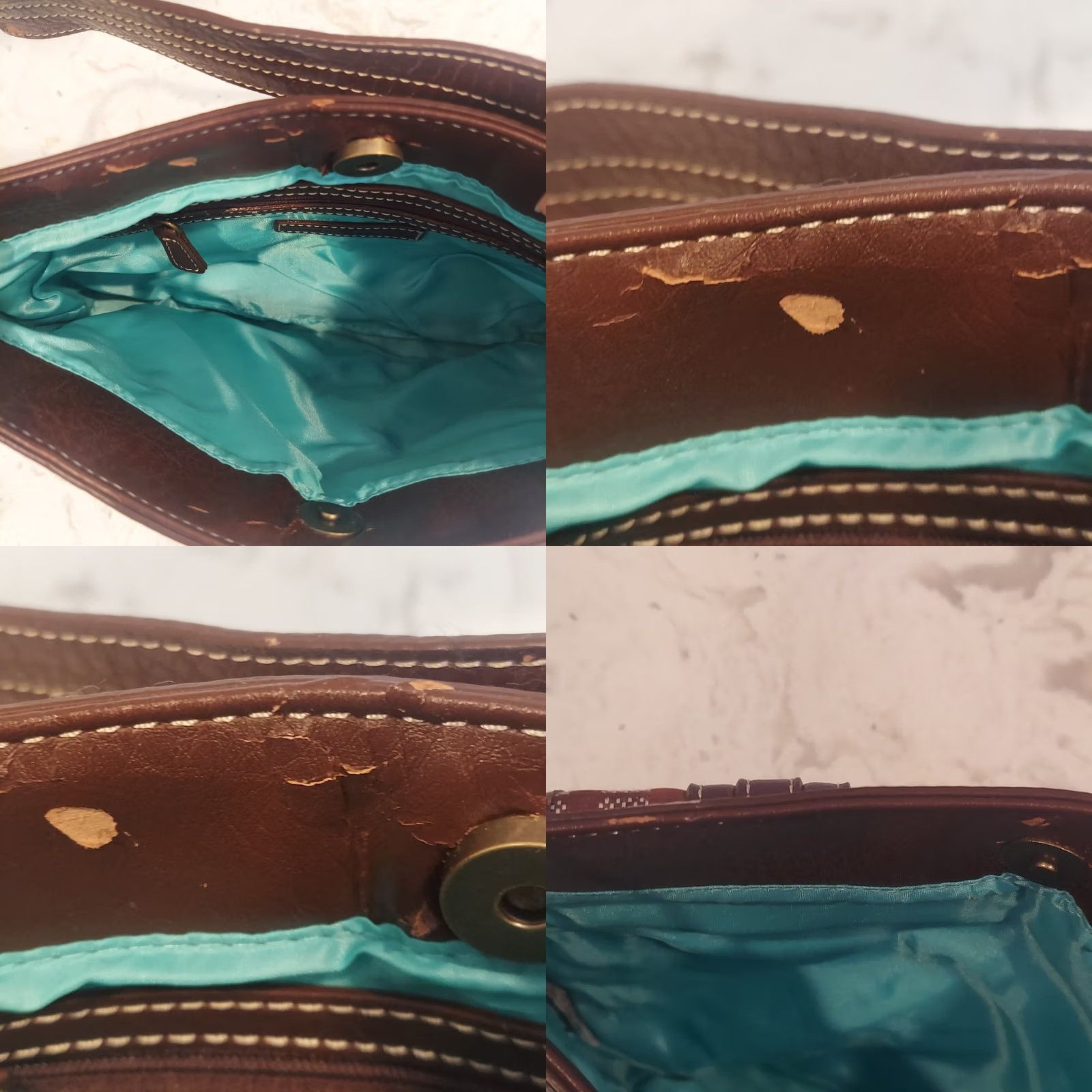 Tommy Hilfiger Tommy Hilfiger Women's Brown Logo 7" Shoulder Bag Brown Leather Buckle Closure Small Rectangle Bag Womens Trending 90s? Size ONE SIZE - 10 Thumbnail