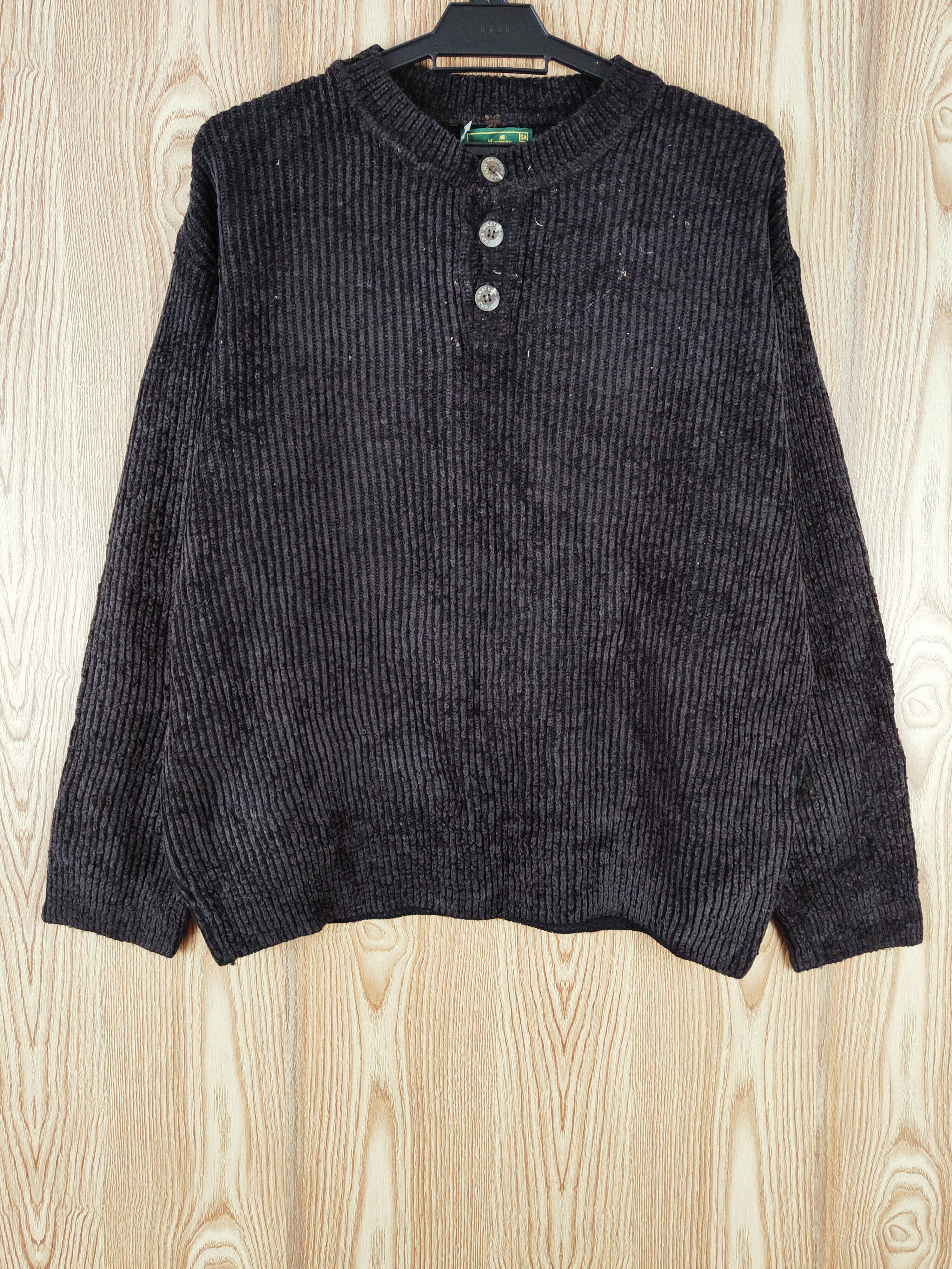 Vintage Masters italy designer Dark Brown Knitwear #W248 Size US M / EU 48-50 / 2 - 1 Thumbnail
