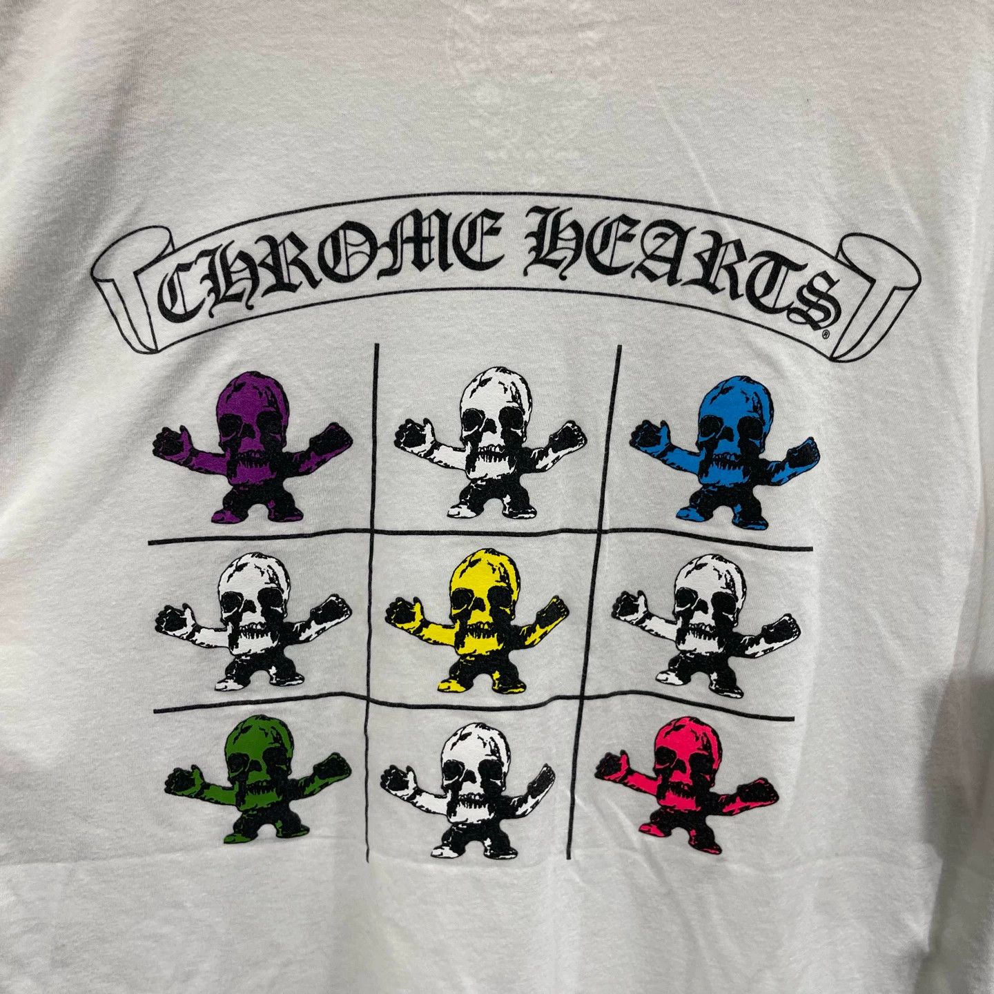 Chrome Hearts Chrome Hearts Foti 9-Grid Skull White Short Sleeve Tee Size US L / EU 52-54 / 3 - 5 Thumbnail