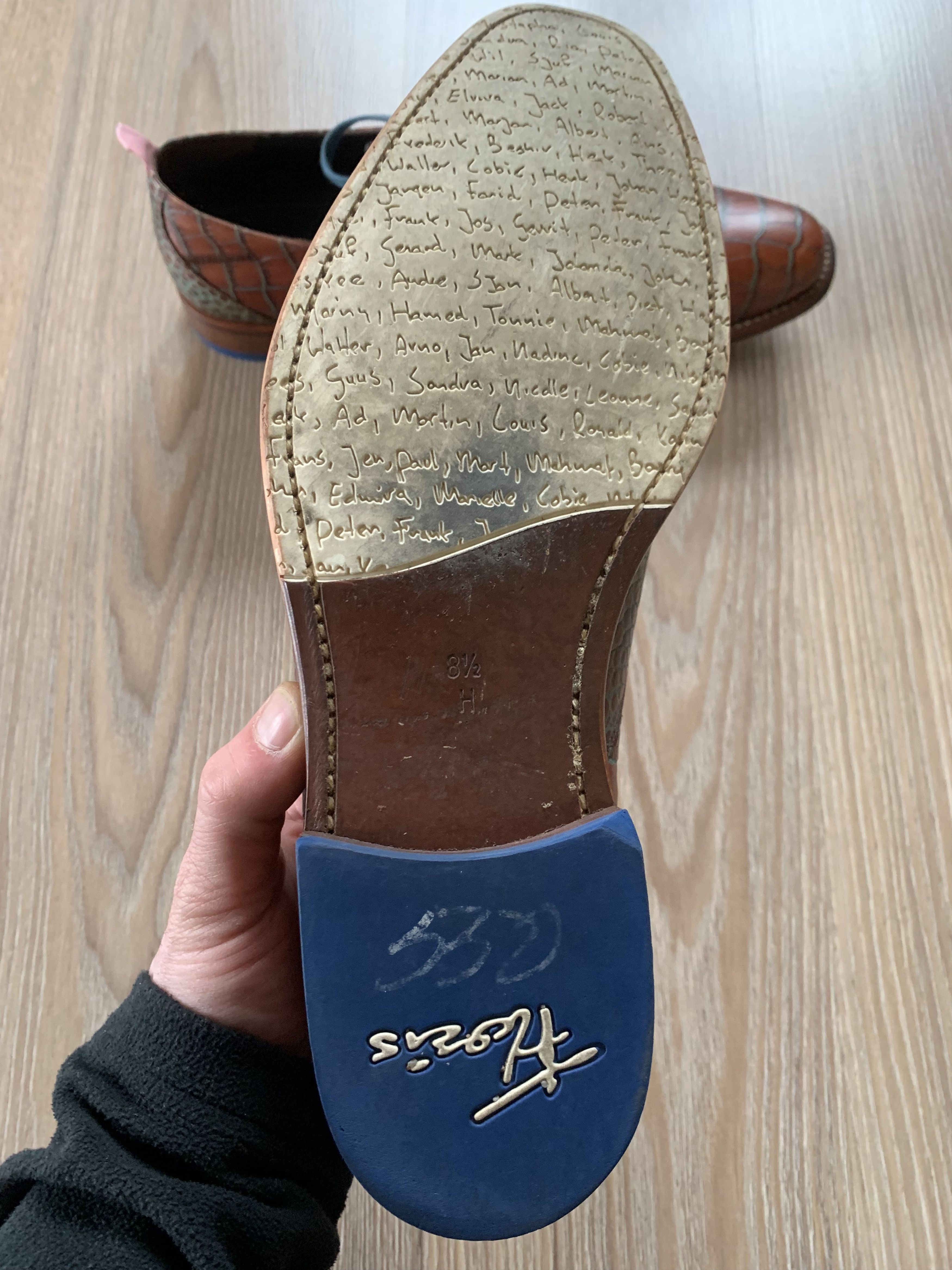 Floris van Bommel Floris Van Bommel Croc Embossed Leather Derby Shoes Size US 8.5 / EU 41-42 - 8 Thumbnail