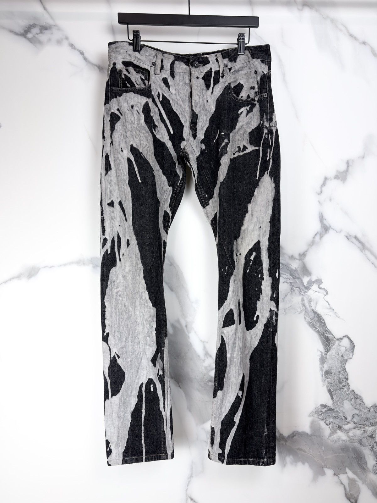 Rick Owens FW16 Rick Owens DRKSHDW Bleach Vomit Detroit Denim Jeans Size US 32 / EU 48 - 1 Thumbnail