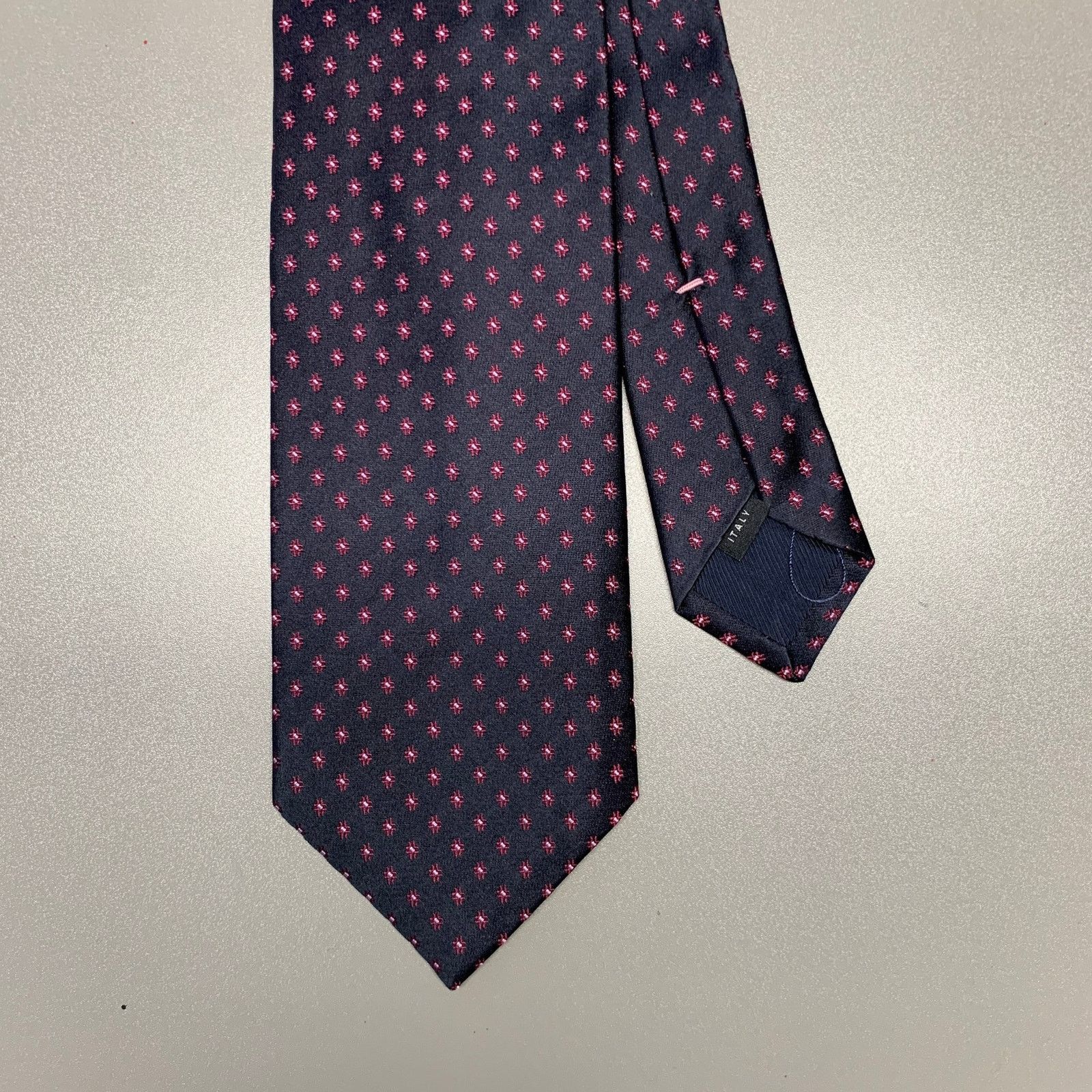 Other BORRELLI Black Red Geometric Silk Tie Size ONE SIZE - 1 Thumbnail
