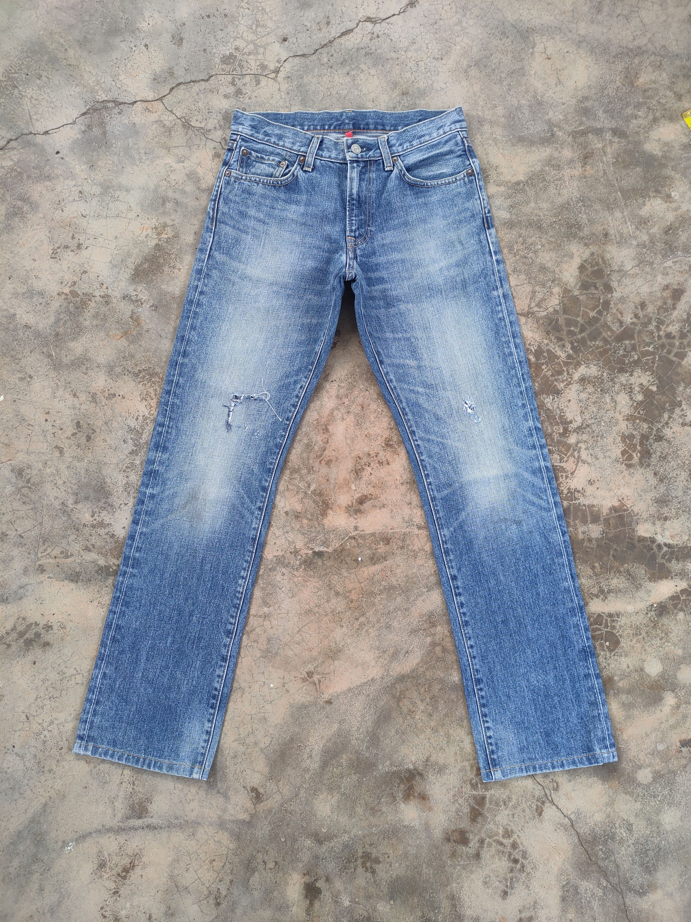 Japanese Brand W30 VINTAGE JAPANESE STRAIGHT FIT FADED RIPPED JEANS PANTS Size US 30 / EU 46 - 1 Thumbnail