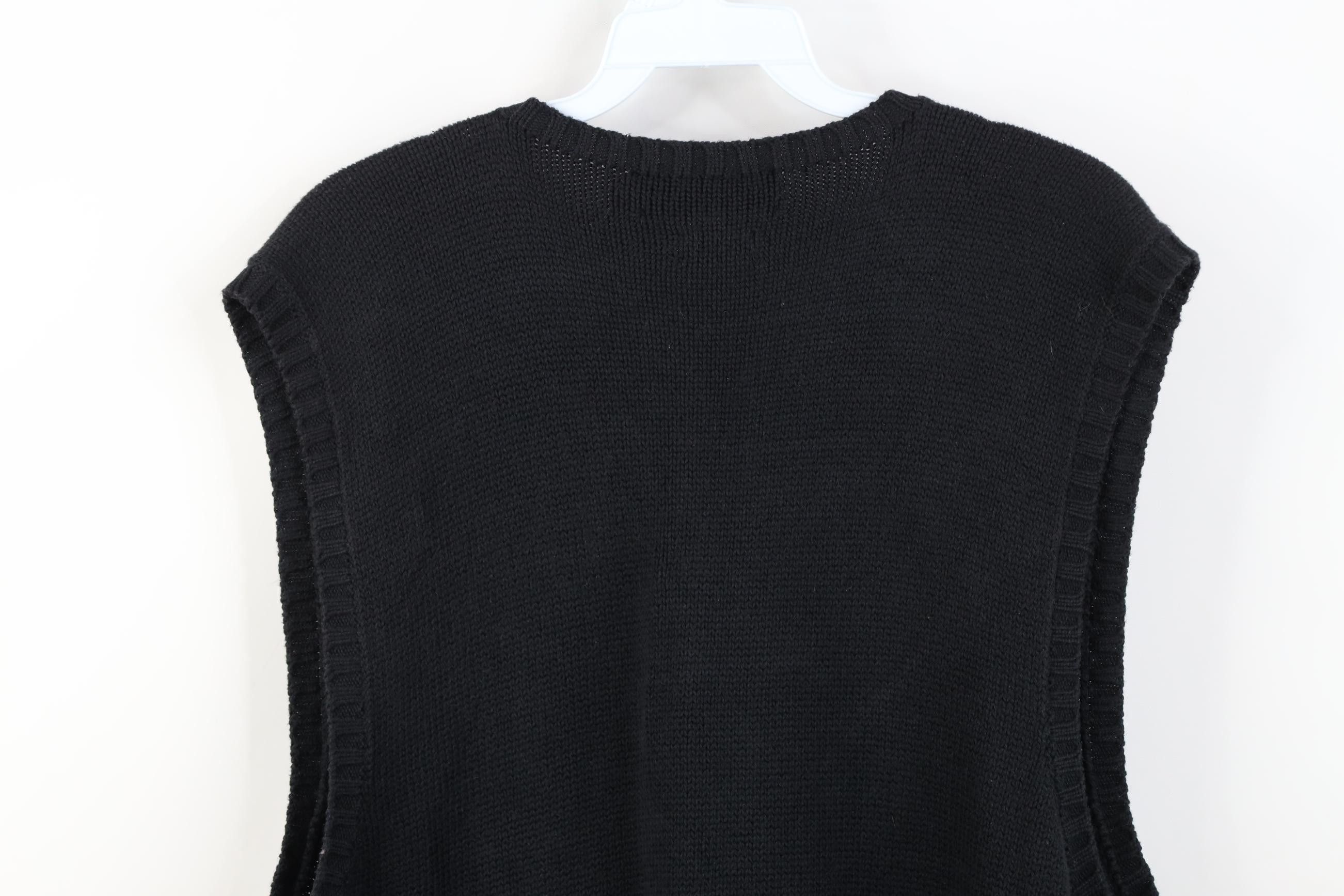 Polo Ralph Lauren Vintage 90s Ralph Lauren Knit V-Neck Sweater Vest Black Size US XL / EU 56 / 4 - 9 Thumbnail