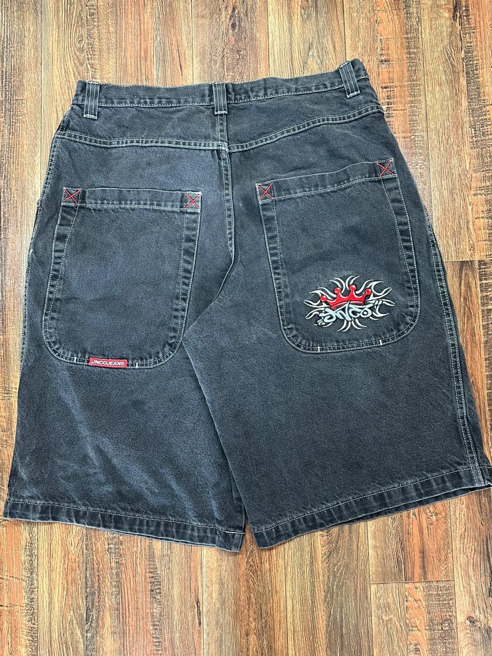 image of Jnco Crown Jnco Jorts in Black, Men's (Size 38)