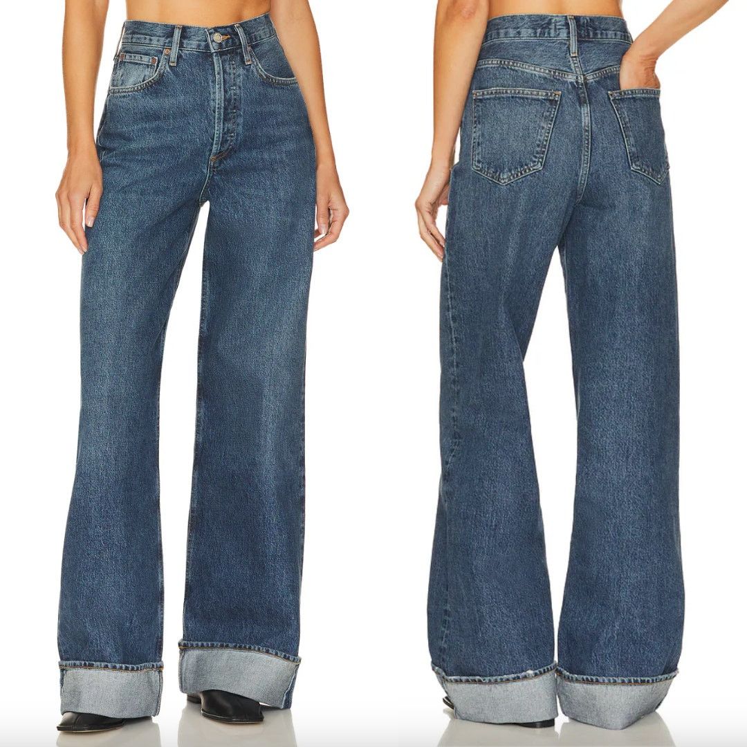 Agolde AGOLDE | Dame Wide Leg Cuffed Jeans in Control 25 Size 25" / US 0 / IT 36 - 1 Thumbnail