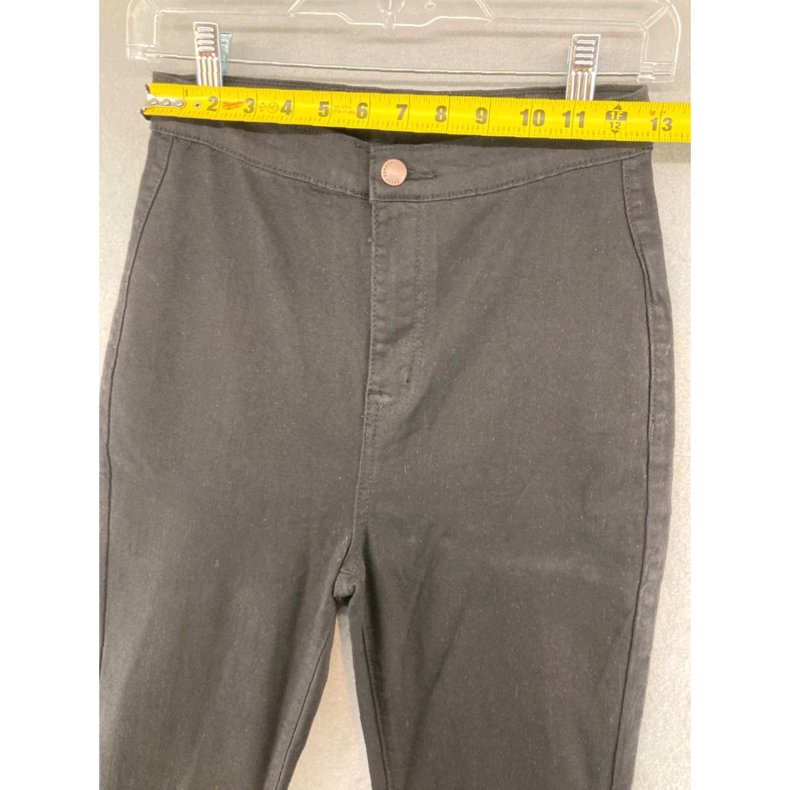 Vintage Hammer Jeans Jeans Bellbottoms Womens 5 Black - High Rise Flared Hippie Style - Denim Cotton Blend 33" Inseam - Juniors Size 5 Womens Size 27" / US 4 / IT 40 - 2 Thumbnail