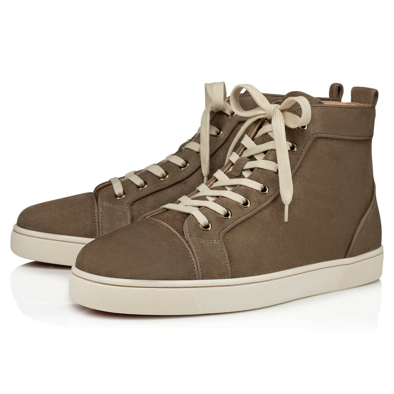 Christian Louboutin Christian Louboutin Mens Louis Orlato Flat Poivre Vert Suede Size US 7 / EU 40 - 1 Thumbnail
