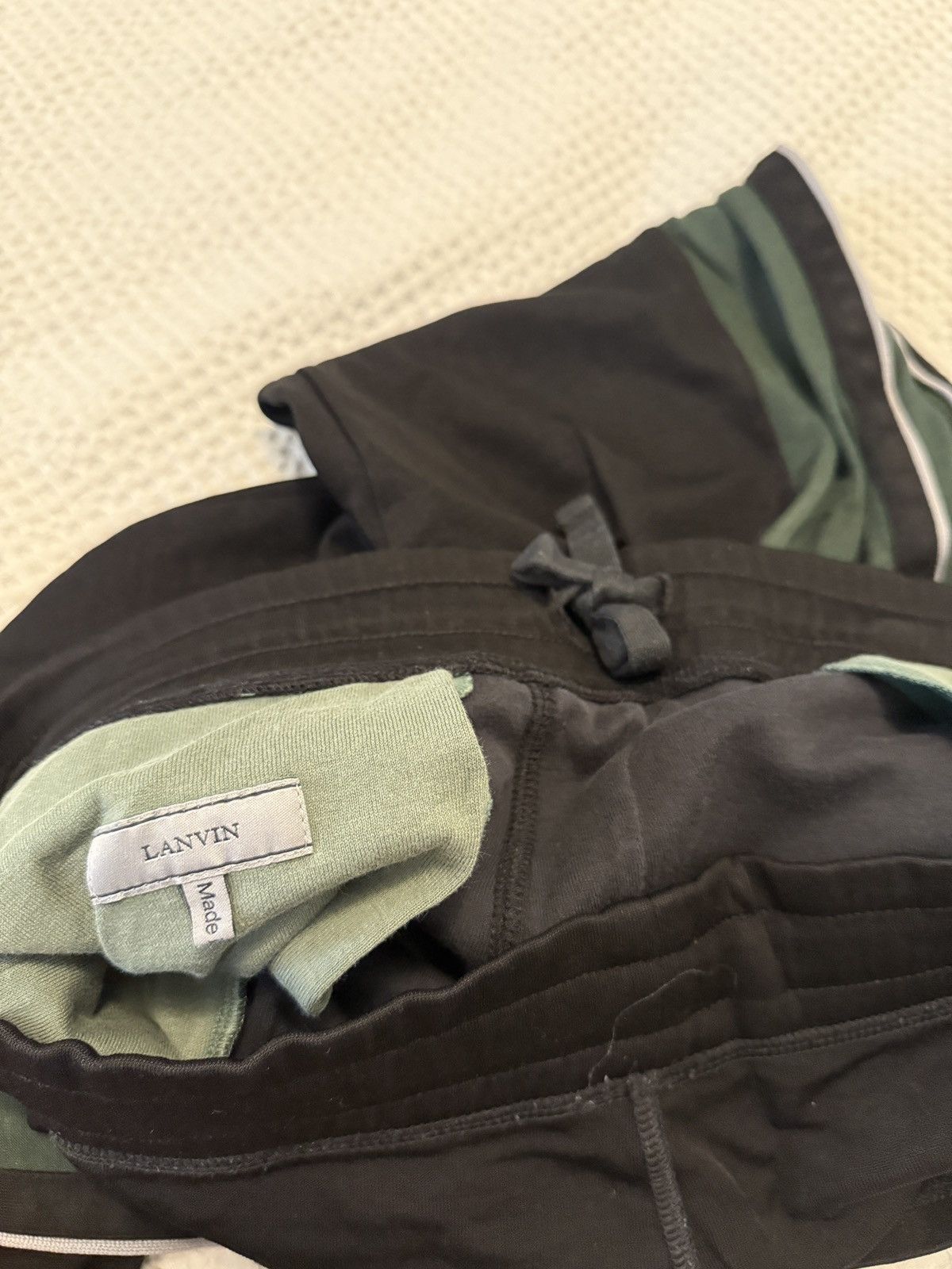Lanvin LANVIN sweatpants trousers - pin stripe - black green Size US 32 / EU 48 - 7 Thumbnail