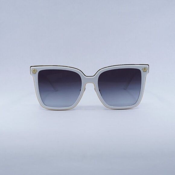 Versace Versace VE2278D 314/8G Sunglasses White Square Frame, Grey L Size ONE SIZE - 2 Thumbnail