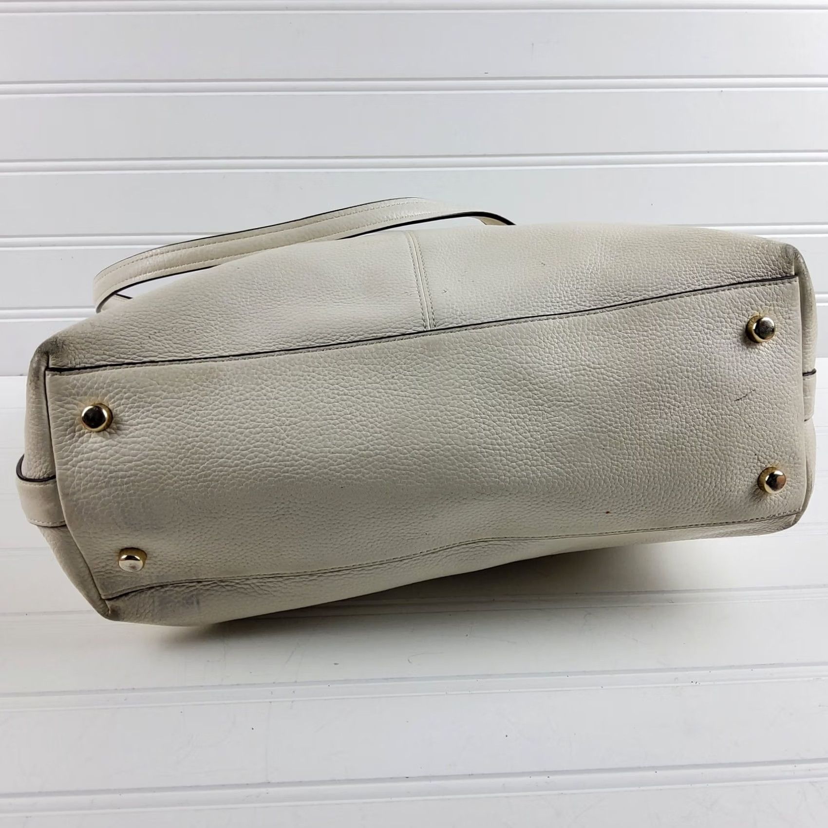 Coach Coach Tyler Large Shoulder Bag Handbag Purse Pebbled Leather White F54687 Womens Size ONE SIZE - 5 Thumbnail