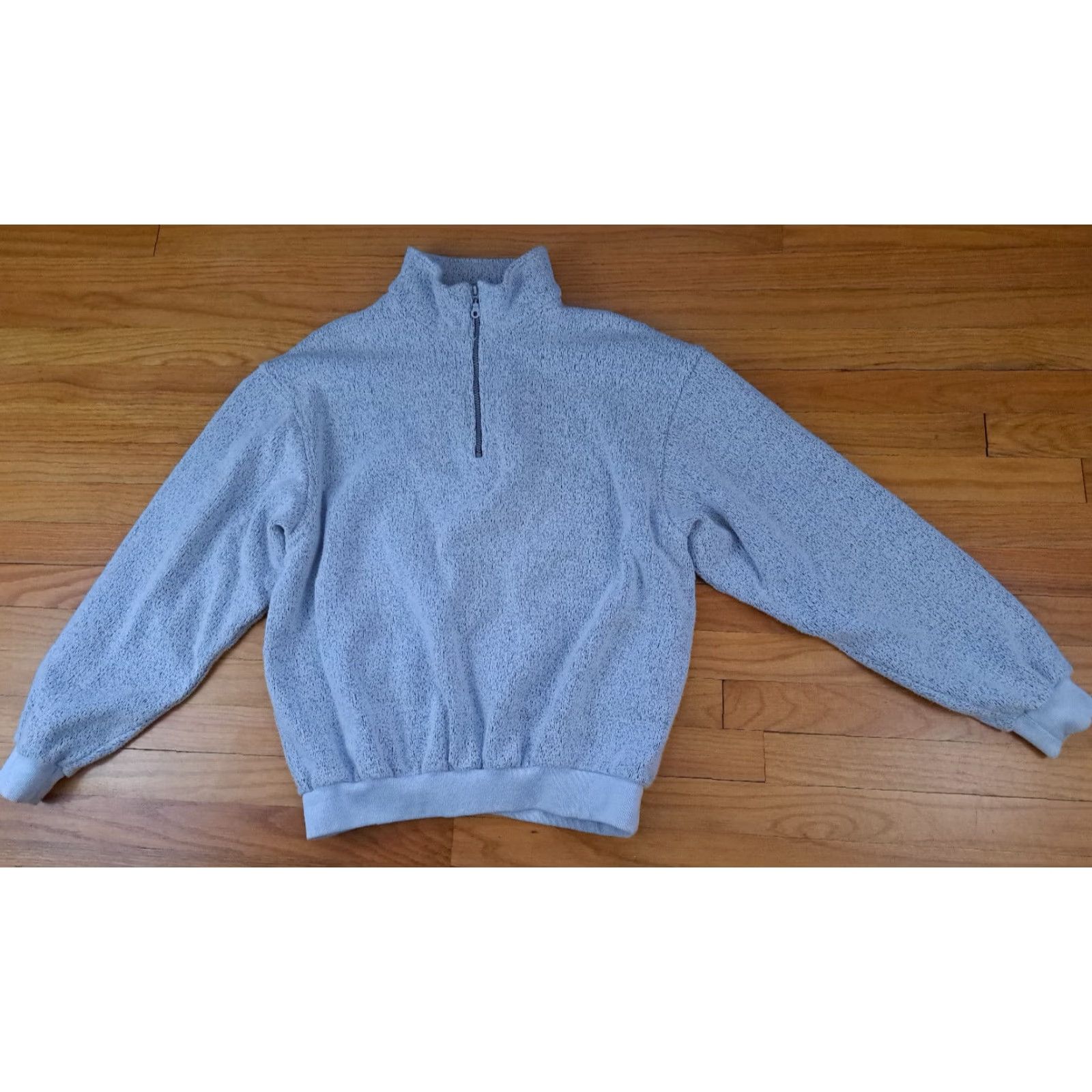CLOT VINTAGE AKWA Large 1/4 Zip USA Made Unisex Adults Sweater Gray 27in long 24in pit to pit Size US L / EU 52-54 / 3 - 2 Thumbnail