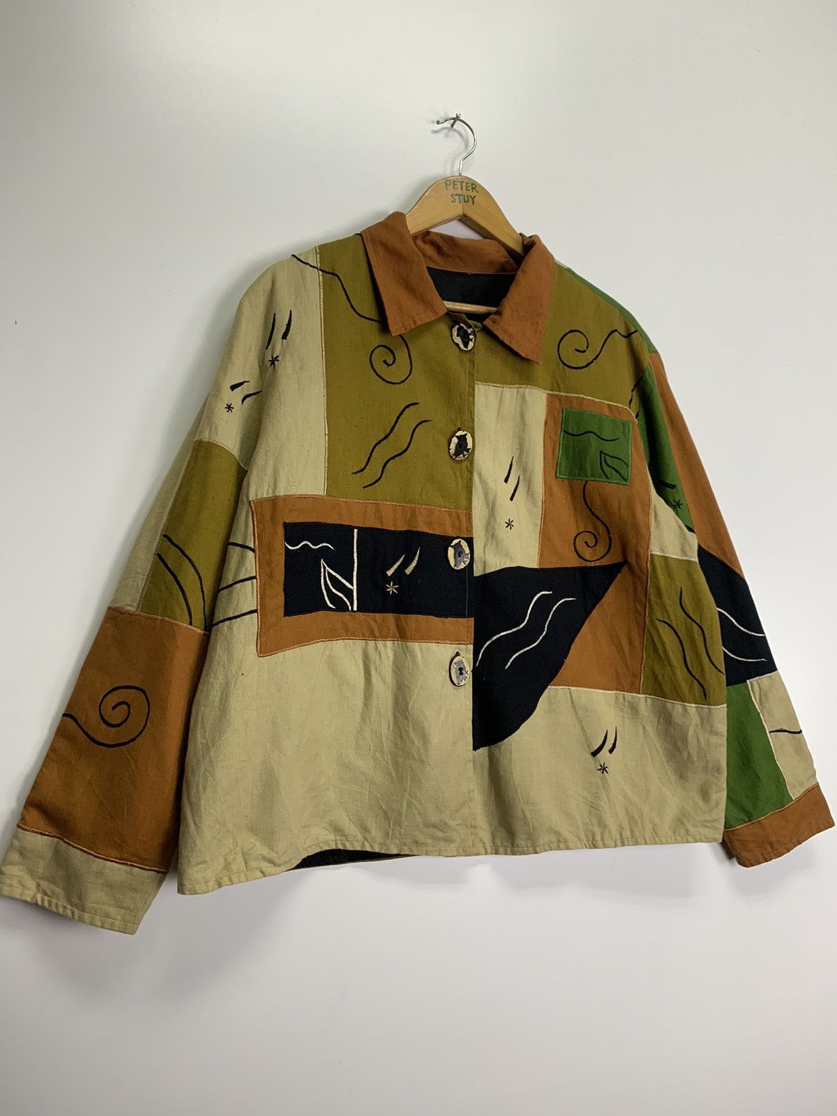Japanese Brand × Vintage Vintage Japanese Block Buttons Up Size US L / EU 52-54 / 3 - 5 Thumbnail