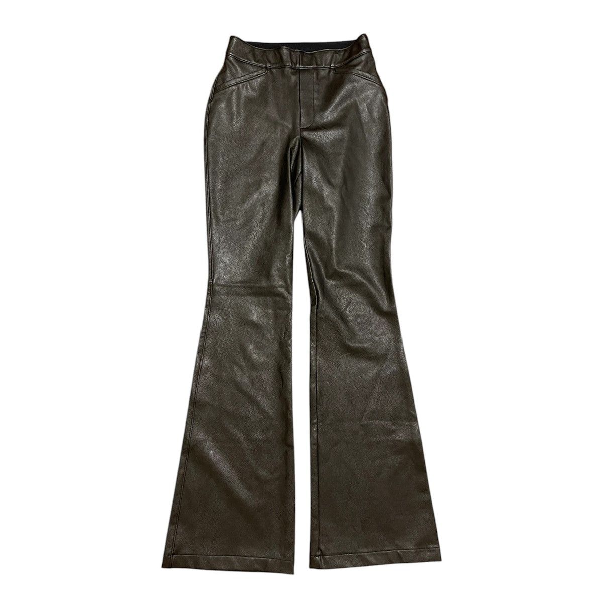 Spanx Spanx Leather Like Women Flared Black Pants Sz S Size 28" / US 6 / IT 42 - 3 Thumbnail