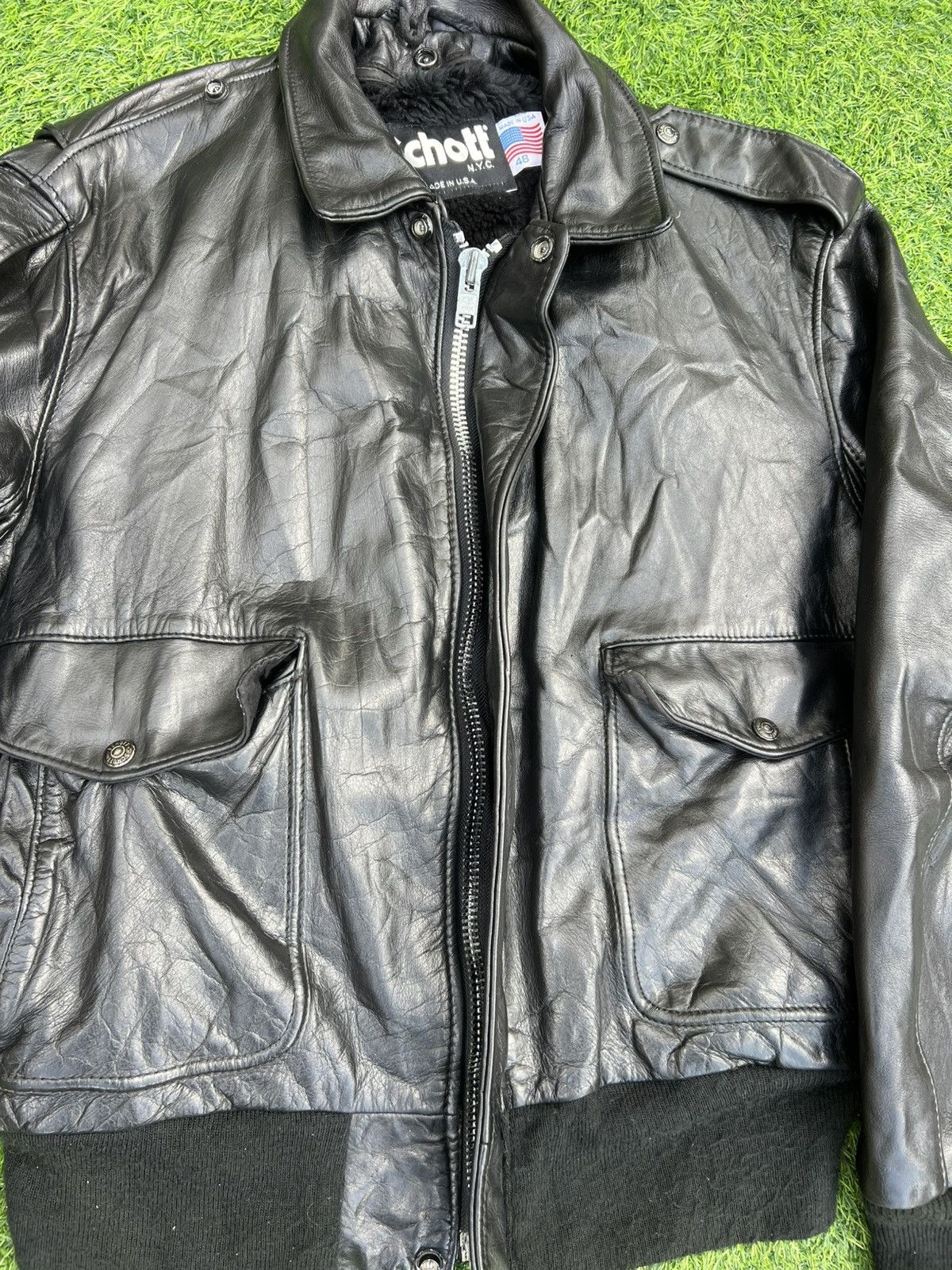 Schott VINTAGE SCHOTT NYC 184SM NAKED COWHIDE A-2 FLIGHT JACKET- M Size US M / EU 48-50 / 2 - 13 Thumbnail