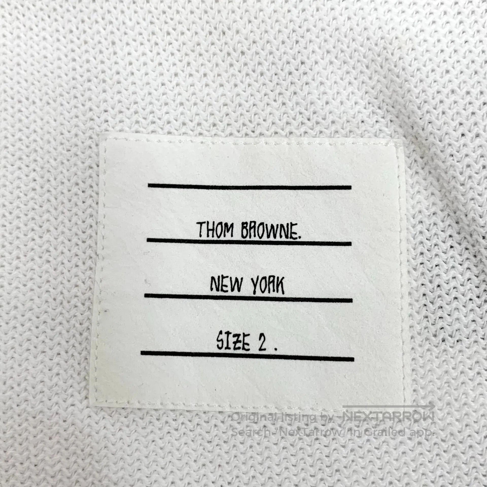 Thom Browne Thom Browne White cotton round neck short sleeve T-shirt w Size US M / EU 48-50 / 2 - 5 Thumbnail
